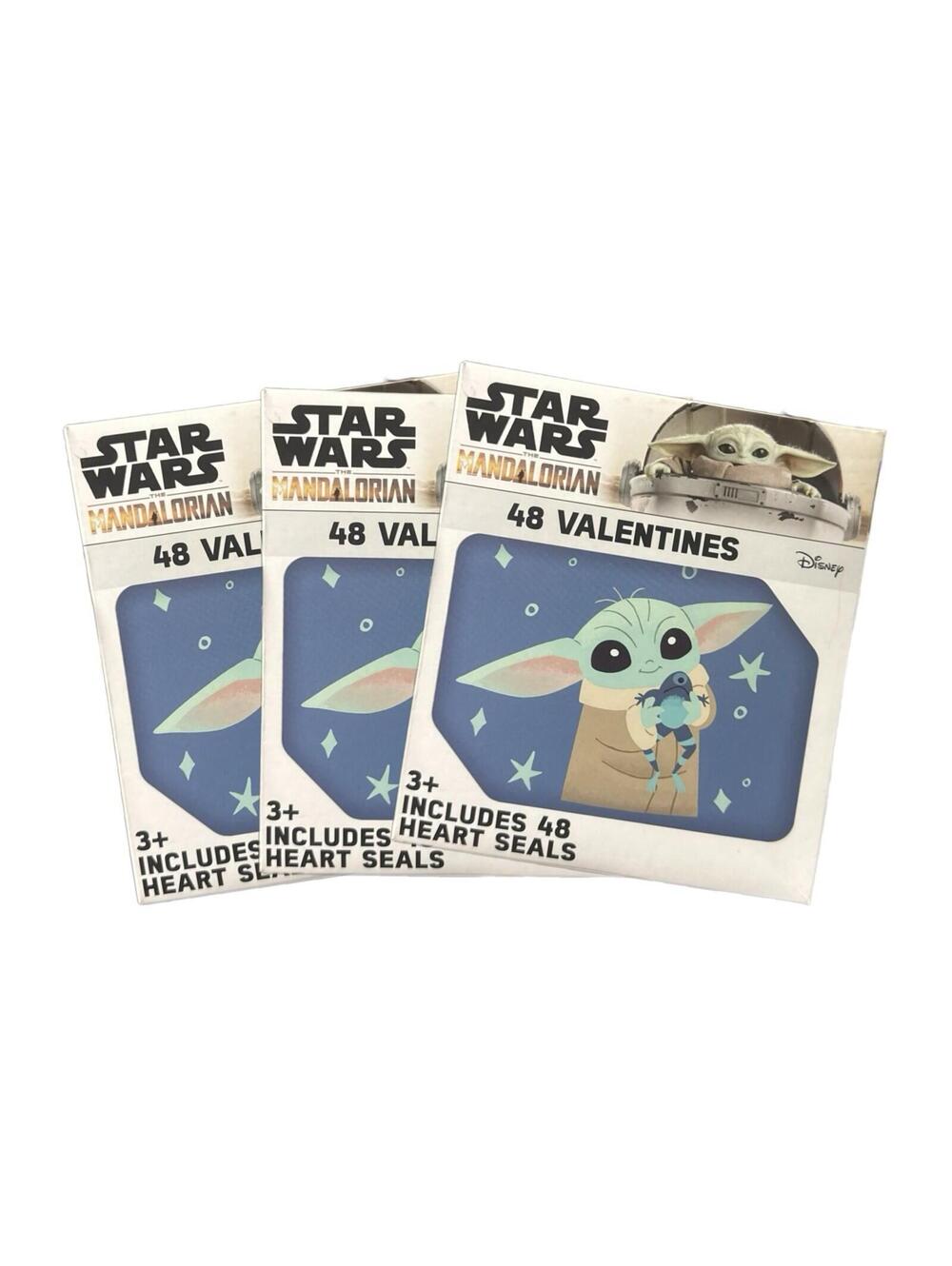 3PK Star Wars Valentines (78) Mandalorian Grogu-144Heart Seals Valentines Day